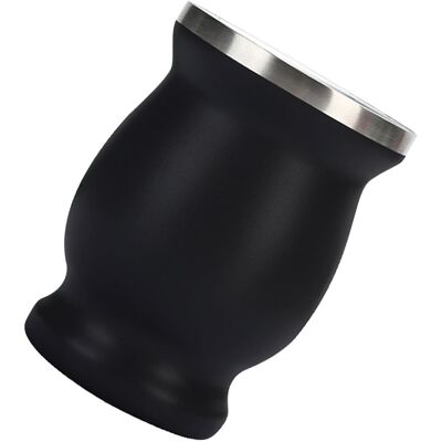 HEAT Gobelet Isotherme Double Paroi En Acier Inoxydable 304 (240 Ml) Avec Paille Et Goupillon, Noir - Publicité HEAT Gobelet Isotherme Double Paroi En Acier Inoxydable 304 (240 Ml) Avec Paille Et Goupillon, Noir - Publicité