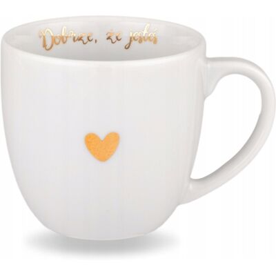 OEM Mug 300 Ml - C'Est Bien Que Vous Soyez Là. Inscription Dorée - Publicité OEM Mug 300 Ml - C'Est Bien Que Vous Soyez Là. Inscription Dorée - Publicité
