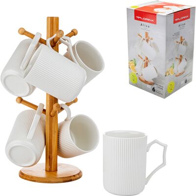 OEM Ensemble De 6 Tasses Florina Alisa Sur Support, 340 Ml - Publicité OEM Ensemble De 6 Tasses Florina Alisa Sur Support, 340 Ml - Publicité
