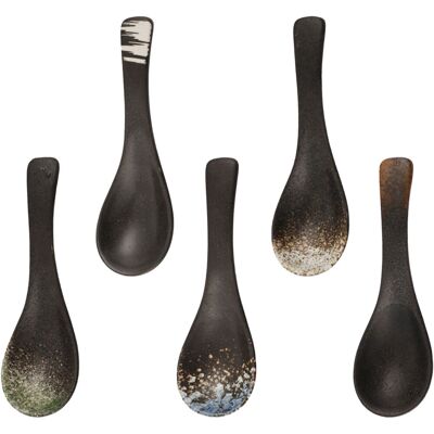 ALVIOR Cuillère À Soupe Céramique - Lot De 5 Pièces - Pour Soupe Ramen Et Plats Asiatiques - Usage Cuisine Maison Et Restaurant - Publicité ALVIOR Cuillère À Soupe Céramique - Lot De 5 Pièces - Pour Soupe Ramen Et Plats Asiatiques - Usage Cuisine Maison Et Restaurant - Publicité