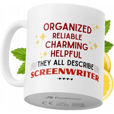 OEM Mug Humoristique Pour Scénariste, Avec Texte Amusant Et Design Graphique. Idéal Pour Les Anniversaires, Les Fêtes Et Les Occasions Spéciales. Mug Premium Pour La Maison, Le Bureau Et Le Travail. Blanc - Publicité OEM Mug Humoristique Pour Scénariste, Avec Texte Amusant Et Design Graphique. Idéal Pour Les Anniversaires, Les Fêtes Et Les Occasions Spéciales. Mug Premium Pour La Maison, Le Bureau Et Le Travail. Blanc - Publicité