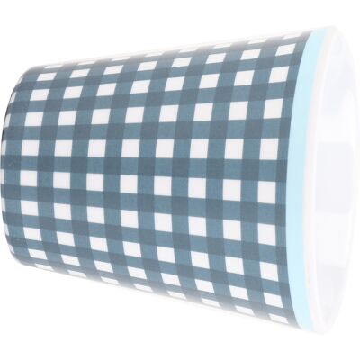 MCKENSA Tasse À Eau/café/lait En Imitation Porcelaine 260 Ml, Mug Pour Restaurant/école (grille Bleu Foncé) - Publicité MCKENSA Tasse À Eau/café/lait En Imitation Porcelaine 260 Ml, Mug Pour Restaurant/école (grille Bleu Foncé) - Publicité