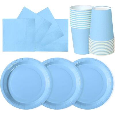 GRASSLIN 72 Pièces Vaisselle En Papier, Assiettes 18 Cm, Gobelets 266 Ml, Serviettes 16,5 Cm, Pour Anniversaire Enfants - Publicité GRASSLIN 72 Pièces Vaisselle En Papier, Assiettes 18 Cm, Gobelets 266 Ml, Serviettes 16,5 Cm, Pour Anniversaire Enfants - Publicité