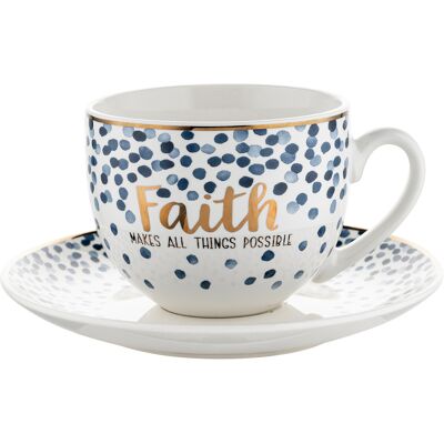 OEM Tasse Et Soucoupe Florina Mare Faith 240 Ml - Publicité OEM Tasse Et Soucoupe Florina Mare Faith 240 Ml - Publicité