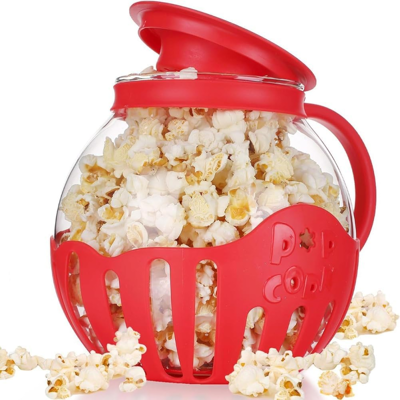 OEM Machine À Pop-corn Pour Micro-ondes, Bol À Pop-corn De 2,25 Litres En Verre Borosilicate, Accessoires De Cuisine, Rouge - Publicité OEM Machine À Pop-corn Pour Micro-ondes, Bol À Pop-corn De 2,25 Litres En Verre Borosilicate, Accessoires De Cuisine, Rouge - Publicité