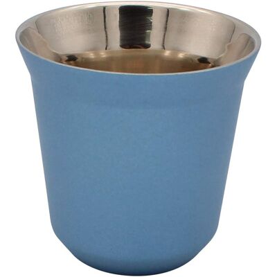 OEM Tasse À Café Expresso En Acier Inoxydable À Double Paroi Isotherme, Capsule Bleue - Publicité OEM Tasse À Café Expresso En Acier Inoxydable À Double Paroi Isotherme, Capsule Bleue - Publicité
