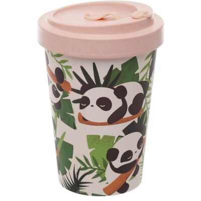 Eden Mug De Voyage Panda Tropical 400 Ml Style Kawaii - Publicité Eden Mug De Voyage Panda Tropical 400 Ml Style Kawaii - Publicité