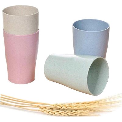 LEDE Gobelet Réutilisable Incassable Et Écologique Pour Adulte, En Paille De Blé Biodégradable, Bon Pour La Santé. Publicité LEDE Gobelet Réutilisable Incassable Et Écologique Pour Adulte, En Paille De Blé Biodégradable, Bon Pour La Santé. Publicité