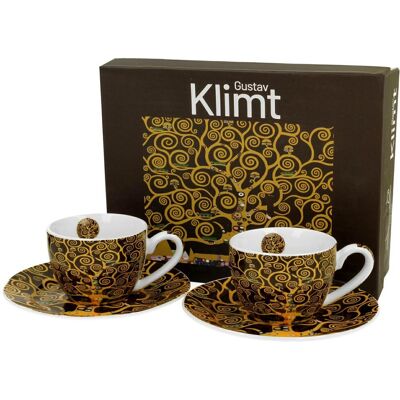 OEM Ensemble De 2 Tasses À Expresso Klimt Tree - Publicité OEM Ensemble De 2 Tasses À Expresso Klimt Tree - Publicité