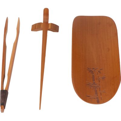 MCKENSA Ensemble De 4 Cuillères À Thé En Bambou Sculpté À La Main, Accessoires Pour La Cérémonie Du Thé (motif Bambou) - Publicité MCKENSA Ensemble De 4 Cuillères À Thé En Bambou Sculpté À La Main, Accessoires Pour La Cérémonie Du Thé (motif Bambou) - Publicité