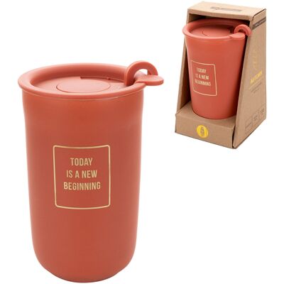 OEM Mug Florina Automne 330 Ml À Double Paroi Avec Couvercle - Publicité OEM Mug Florina Automne 330 Ml À Double Paroi Avec Couvercle - Publicité
