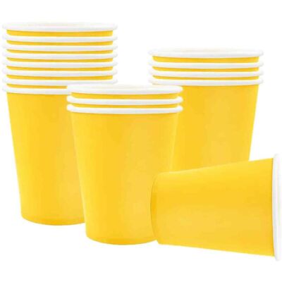 ALVIOR Gobelet Jetable - 16 Oz - En Polypropylène Pp - Jaune - Pour Fêtes Et Événements - Lot De 50 - Publicité ALVIOR Gobelet Jetable - 16 Oz - En Polypropylène Pp - Jaune - Pour Fêtes Et Événements - Lot De 50 - Publicité