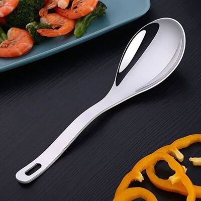 OEM 1 Pièce Cuillère De Service À Long Manche, En Acier Inoxydable, Avec Trou De Suspension, Idéale Pour Soupe Riz Dessert - Publicité OEM 1 Pièce Cuillère De Service À Long Manche, En Acier Inoxydable, Avec Trou De Suspension, Idéale Pour Soupe Riz Dessert - Publicité