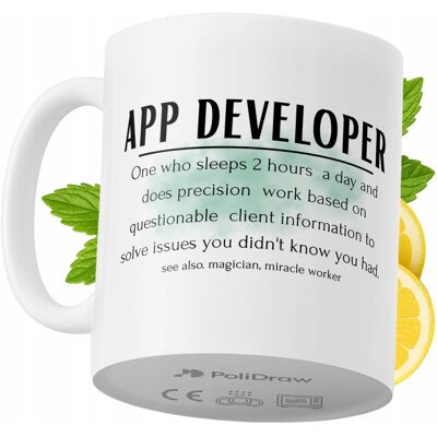 OEM Mug Humoristique Pour Développeur D'Applications, Avec Un Texte Amusant Et Un Design Graphique Original. Idéal Pour Les Anniversaires, Les Fêtes Et Les Occasions Spéciales. Mug Premium Pour La Maison, - Publicité OEM Mug Humoristique Pour Développeur D'Applications, Avec Un Texte Amusant Et Un Design Graphique Original. Idéal Pour Les Anniversaires, Les Fêtes Et Les Occasions Spéciales. Mug Premium Pour La Maison, - Publicité