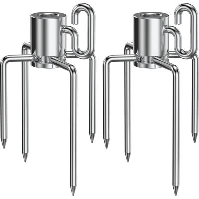 RYTTGOP Lot De 2 Fourchette Viande Chromée Pour Rôtisserie, Vis De Serrage, Tiges Hexagonales Et Carrées, Barbecue Extérieur - Publicité RYTTGOP Lot De 2 Fourchette Viande Chromée Pour Rôtisserie, Vis De Serrage, Tiges Hexagonales Et Carrées, Barbecue Extérieur - Publicité
