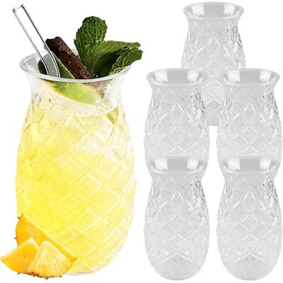 OEM Lot De 6 Verres À Cocktail,400 Ml,motif Ananas En Relief,verre Transparent,long Drink,jus,fête,été,maison - Publicité OEM Lot De 6 Verres À Cocktail,400 Ml,motif Ananas En Relief,verre Transparent,long Drink,jus,fête,été,maison - Publicité
