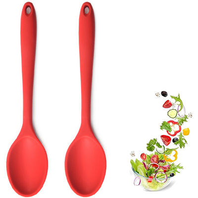 ALVIOR Cuillère En Silicone - Résistante À La Chaleur Jusqu'à 260 °c - Pour Cuisson, Mélange Et Service - 2 Pièces - Publicité ALVIOR Cuillère En Silicone - Résistante À La Chaleur Jusqu'à 260 °c - Pour Cuisson, Mélange Et Service - 2 Pièces - Publicité