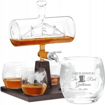 OEM Coffret À Whisky - Carafe Et Verres À Whisky Gravés - Cadeau Pour Homme - Publicité OEM Coffret À Whisky - Carafe Et Verres À Whisky Gravés - Cadeau Pour Homme - Publicité