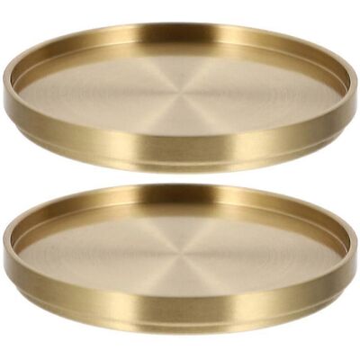 LISATR Lot De 2 Dessous De Plat En Laiton Pour Le Service Du Thé, Sous-verres De Bureau, Coussins Simples Pour Tasses À Thé À La Maison-6.50x6.50x0.60cm-golden - Publicité LISATR Lot De 2 Dessous De Plat En Laiton Pour Le Service Du Thé, Sous-verres De Bureau, Coussins Simples Pour Tasses À Thé À La Maison-6.50x6.50x0.60cm-golden - Publicité