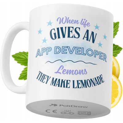OEM Mug Humoristique Pour Développeur D'Applications, Avec Un Texte Amusant Et Un Design Graphique Original. Idéal Pour Les Anniversaires, Les Fêtes Et Les Occasions Spéciales. Mug Premium Pour La Maison, - Publicité OEM Mug Humoristique Pour Développeur D'Applications, Avec Un Texte Amusant Et Un Design Graphique Original. Idéal Pour Les Anniversaires, Les Fêtes Et Les Occasions Spéciales. Mug Premium Pour La Maison, - Publicité