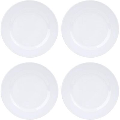 FLAMMKRAFT Ensemble De 4 Assiettes Plates Rondes En Mélamine De 23 Cm (9 Pouces) De Diamètre, Légères Et Idéales Pour Les Repas, Les Entrées, Les Desserts Et Les Salades. Publicité FLAMMKRAFT Ensemble De 4 Assiettes Plates Rondes En Mélamine De 23 Cm (9 Pouces) De Diamètre, Légères Et Idéales Pour Les Repas, Les Entrées, Les Desserts Et Les Salades. Publicité