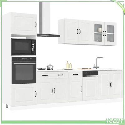 OEM Ensemble D'Armoires De Cuisine 7 Pièces - Kalmar - Blanc Brillant - Bois D'Ingénierie - Placard 60x57x207 Cm - Publicité OEM Ensemble D'Armoires De Cuisine 7 Pièces - Kalmar - Blanc Brillant - Bois D'Ingénierie - Placard 60x57x207 Cm - Publicité