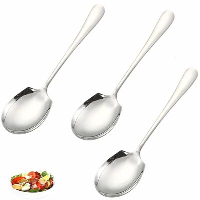 OEM 3 Pièces Cuillère De, Acier Inoxydable, Long Manche 24 Cm, Surface Miroir, Pour Restaurant Buffet Hôtel - Publicité OEM 3 Pièces Cuillère De, Acier Inoxydable, Long Manche 24 Cm, Surface Miroir, Pour Restaurant Buffet Hôtel - Publicité