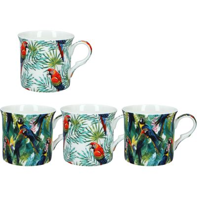OEM Ensemble De 4 Tasses - Tropiques (fbch) - Publicité OEM Ensemble De 4 Tasses - Tropiques (fbch) - Publicité