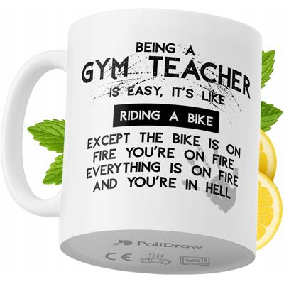 OEM Mug Humoristique Pour Prof De Gym, Avec Un Texte Amusant Et Un Design Graphique Original. Idéal Pour Les Anniversaires, Les Fêtes Et Les Jours Fériés. Mug Premium Pour Toutes Les Occasions Spéciales, - Publicité OEM Mug Humoristique Pour Prof De Gym, Avec Un Texte Amusant Et Un Design Graphique Original. Idéal Pour Les Anniversaires, Les Fêtes Et Les Jours Fériés. Mug Premium Pour Toutes Les Occasions Spéciales, - Publicité