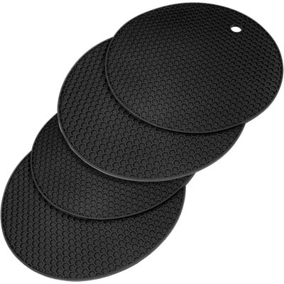 OEM Lot De 4 Tapis De Dessous De Plat En Silicone Tapis, Sous Verre En Silicone Antidérapant, Durable, Étanche Et Antidérapant, Convient Aux Casseroles, Poêles, Théières Et Bols(noir) - Publicité OEM Lot De 4 Tapis De Dessous De Plat En Silicone Tapis, Sous Verre En Silicone Antidérapant, Durable, Étanche Et Antidérapant, Convient Aux Casseroles, Poêles, Théières Et Bols(noir) - Publicité