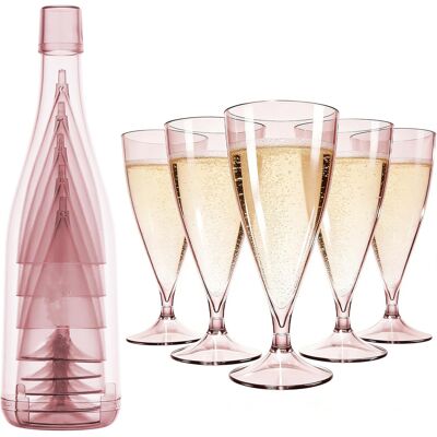 OEM 5 Pièces Flûtes À Champagne Transparent En Plastique, 155ml Verres À Champagne Plastique Élégantes Reutilisable,coupes De Champagne Pour Mariages, Anniversaires & Fêtes - Solide & Réutilisable, Rose - Publicité OEM 5 Pièces Flûtes À Champagne Transparent En Plastique, 155ml Verres À Champagne Plastique Élégantes Reutilisable,coupes De Champagne Pour Mariages, Anniversaires & Fêtes - Solide & Réutilisable, Rose - Publicité