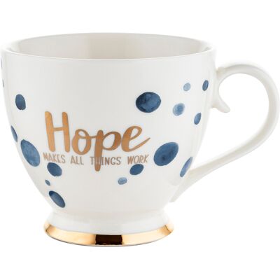 OEM Mug En Porcelaine Florina Mare Hope Avec Pied 440 Ml - Publicité OEM Mug En Porcelaine Florina Mare Hope Avec Pied 440 Ml - Publicité