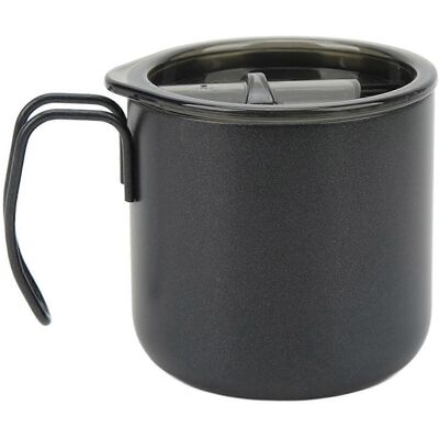 LAVVE Mug Isotherme En Acier Inoxydable 350 Ml (12 Oz) À Double Paroi Avec Anse, Idéal Pour Le Camping Et Le Café. Couleur : Noir. Publicité LAVVE Mug Isotherme En Acier Inoxydable 350 Ml (12 Oz) À Double Paroi Avec Anse, Idéal Pour Le Camping Et Le Café. Couleur : Noir. Publicité