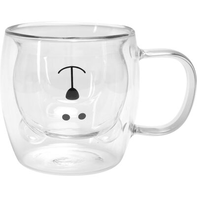 MCKENSA Tasse En Verre Transparent En Forme D'Ours De 250 Ml, À Double Paroi, Idéale Pour L'Eau, Le Thé, Le Café Ou Le Lait. Avec Anse. Publicité MCKENSA Tasse En Verre Transparent En Forme D'Ours De 250 Ml, À Double Paroi, Idéale Pour L'Eau, Le Thé, Le Café Ou Le Lait. Avec Anse. Publicité