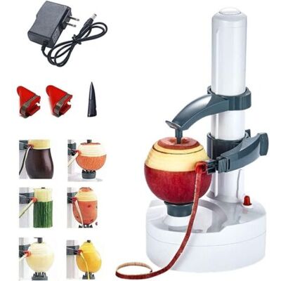 ABYSSE Éplucheur Électrique Pour Fruits Et Légumes – 2 Lames En Acier Inoxydable – Épluchage Automatique À Une Touche – Matériau Abs Durable – - Publicité ABYSSE Éplucheur Électrique Pour Fruits Et Légumes – 2 Lames En Acier Inoxydable – Épluchage Automatique À Une Touche – Matériau Abs Durable – - Publicité