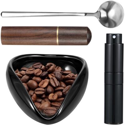 OEM Ensemble De 4 Pièces Pour Doseur De Café En Céramique Noire (comprenant Un Doseur De Grains De Café, Un Arrosoir De 10 Ml Et Une Cuillère Doseuse À Café En Tissu Pour Espresso) - Publicité OEM Ensemble De 4 Pièces Pour Doseur De Café En Céramique Noire (comprenant Un Doseur De Grains De Café, Un Arrosoir De 10 Ml Et Une Cuillère Doseuse À Café En Tissu Pour Espresso) - Publicité