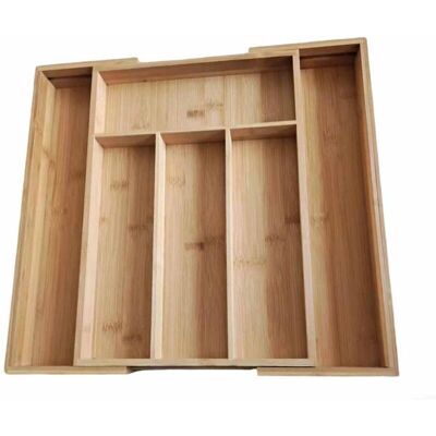 OEM Boîte De Rangement Pour Couverts En Bambou, Adaptée Aux Tiroirs, Capacité De Rangement Extensible De 26 Cm À 39 Cm, Support À Couverts De Cuisine, Séparateur Cuillère/fourchette.-dou - Publicité OEM Boîte De Rangement Pour Couverts En Bambou, Adaptée Aux Tiroirs, Capacité De Rangement Extensible De 26 Cm À 39 Cm, Support À Couverts De Cuisine, Séparateur Cuillère/fourchette.-dou - Publicité