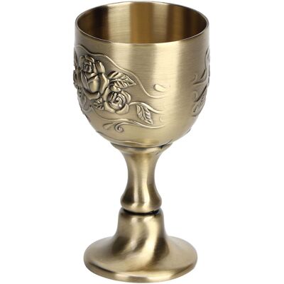 LBVIE Coupe À Vin Vintage Européenne En Métal, Gobelet À Vin Rouge, Objet De Décoration Artisanale Pour La Maison - Publicité LBVIE Coupe À Vin Vintage Européenne En Métal, Gobelet À Vin Rouge, Objet De Décoration Artisanale Pour La Maison - Publicité