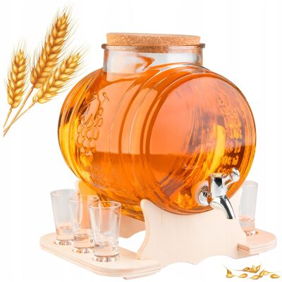 OEM Fût Pour Alcool 5l Fût Pour Vin, Vodka, Jus + Ensemble De Verres À Vodka - Publicité OEM Fût Pour Alcool 5l Fût Pour Vin, Vodka, Jus + Ensemble De Verres À Vodka - Publicité