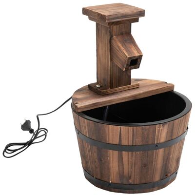 OEM Fontaine De Jardin, Fontaine Décorative, Fontaine En Forme De Tonneau, Cascade Avec Seau En Bois De Sapin Et Métal, Brun Foncé, Ø 27 X 37 Cm - Publicité OEM Fontaine De Jardin, Fontaine Décorative, Fontaine En Forme De Tonneau, Cascade Avec Seau En Bois De Sapin Et Métal, Brun Foncé, Ø 27 X 37 Cm - Publicité