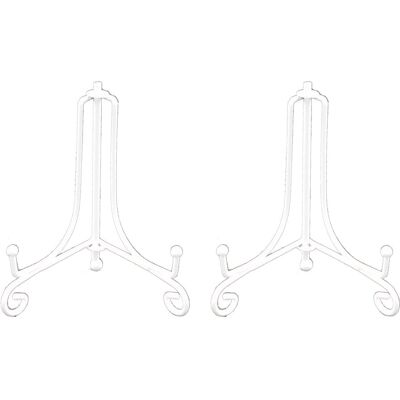 GRASSLIN Lot De 2 Chevalets Métal Blanc 4 Pouces Support Décoratif Pour Assiette Photo Livre Cuisine Art Table - Publicité GRASSLIN Lot De 2 Chevalets Métal Blanc 4 Pouces Support Décoratif Pour Assiette Photo Livre Cuisine Art Table - Publicité