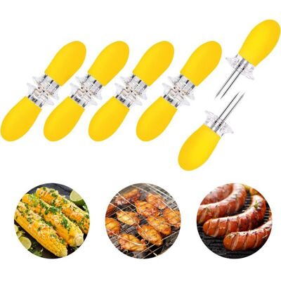 OEM 10 Pinces À Maïs En Acier Inoxydable, Poignées Silicone Anti-brûlure, Accessoires Barbecue Et Pique-nique - Publicité OEM 10 Pinces À Maïs En Acier Inoxydable, Poignées Silicone Anti-brûlure, Accessoires Barbecue Et Pique-nique - Publicité