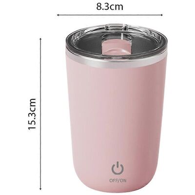 FLAMMKRAFT Mug Magnétique Auto-mélangeur Rechargeable De 350 Ml Avec Couvercle, En Acier Inoxydable 304. Publicité FLAMMKRAFT Mug Magnétique Auto-mélangeur Rechargeable De 350 Ml Avec Couvercle, En Acier Inoxydable 304. Publicité