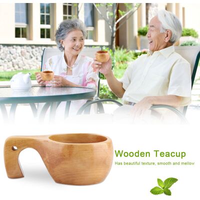 YUDO Tasse À Thé/café Portable En Bois Avec Anse - Mug En Bois Naturel N° 3 - Publicité YUDO Tasse À Thé/café Portable En Bois Avec Anse - Mug En Bois Naturel N° 3 - Publicité