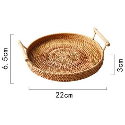 MIXHOME Panier À Pain Rond En Rotin, Plateau De Service Tressé Avec Poignées Pour Les Dîners Entre Amis Et Les Petits Déjeuners Autour D'Un Café. Publicité MIXHOME Panier À Pain Rond En Rotin, Plateau De Service Tressé Avec Poignées Pour Les Dîners Entre Amis Et Les Petits Déjeuners Autour D'Un Café. Publicité
