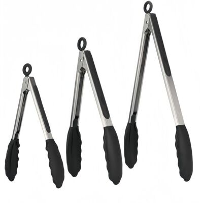 OEM Ensemble De 3 Pinces De Cuisine En Acier Inoxydable, Pinces Pour Grill Et Barbecue - Publicité OEM Ensemble De 3 Pinces De Cuisine En Acier Inoxydable, Pinces Pour Grill Et Barbecue - Publicité