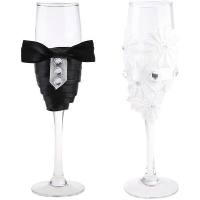 ALLAUVE Lot De 2 Verres À Champagne En Cristal Pour Mariage, Coupes À Champagne Et Verres À Vin Rouge. Publicité ALLAUVE Lot De 2 Verres À Champagne En Cristal Pour Mariage, Coupes À Champagne Et Verres À Vin Rouge. Publicité