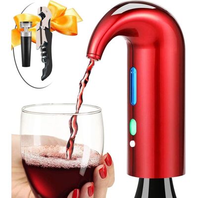 KAJFJAD Aérateur De Vin Électrique Avec Décantation Instantanée, Aère Instantanément Les Vins Rouges Et Blancs, Bec Verseur Inclus Pour Débutants Et Amateurs, Économiseur De Vin, Rouge - Publicité KAJFJAD Aérateur De Vin Électrique Avec Décantation Instantanée, Aère Instantanément Les Vins Rouges Et Blancs, Bec Verseur Inclus Pour Débutants Et Amateurs, Économiseur De Vin, Rouge - Publicité