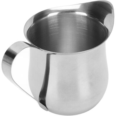 HEAT Pichet À Lait En Acier Inoxydable Ergonomique 150 Ml (5 Oz) Pour Mousser Le Lait Et Faire Mousser Le Café. Publicité HEAT Pichet À Lait En Acier Inoxydable Ergonomique 150 Ml (5 Oz) Pour Mousser Le Lait Et Faire Mousser Le Café. Publicité