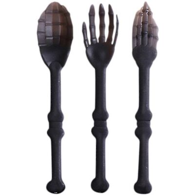 YUDO Lot De 3 Fourchettes En Plastique Pour Décorations D'Halloween - Publicité YUDO Lot De 3 Fourchettes En Plastique Pour Décorations D'Halloween - Publicité
